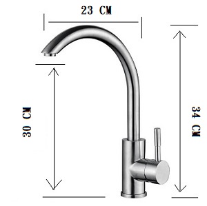 PL-901 不銹鋼單把手冷熱水混合水龍頭